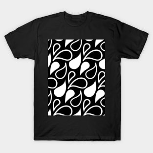 black and white paisley print T-Shirt